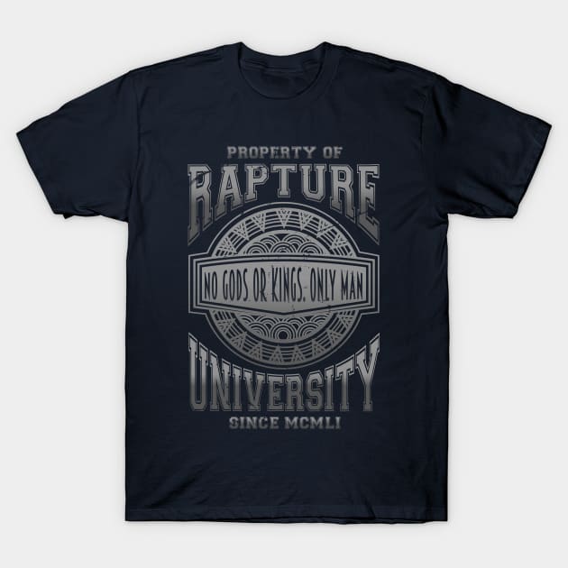 Rapture Univeristy (silver version) T-Shirt by LegendaryPhoenix